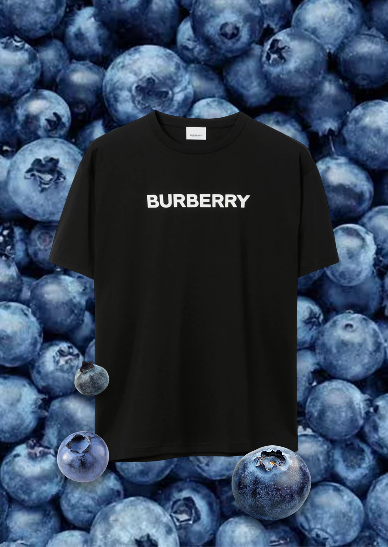 Burberry 'White Front Logo' Black Shirt - Check Description -